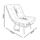 Kit Poltrona E Puff Costela Para Sala E Quarto Veludo Capucci