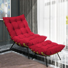 Kit Poltrona E Puff Costela Suede Base Metálica - Pallazio -