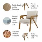 Kit Poltrona E Puff Decorativo Luxo Sala Escritório Lana Bouc