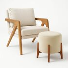 Kit Poltrona E Puff Decorativo Luxo Sala Escritório Rafa Bouc