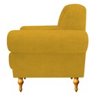 Kit Poltrona E Puff Decorativos Dani Suede Amarelo - Amarena