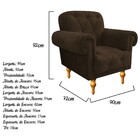 Kit Poltrona E Puff Decorativos Dani Suede Marrom - Amarena M