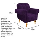 Kit Poltrona E Puff Decorativos Dani Suede Roxo - Amarena Móv
