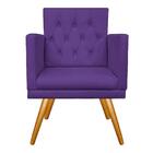 Kit Poltrona E Puff Fernanda Palito Mel Corano Roxo