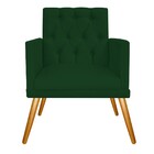 Kit Poltrona E Puff Fernanda Palito Mel Suede Verde - Amarena