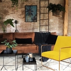 Kit Poltrona E Puff Malta Decorativa Sala Aramado Bronze Cori