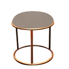 Kit Poltrona E Puff Malta Decorativa Sala Aramado Bronze Cori