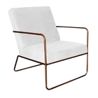 Kit Poltrona E Puff Malta Decorativa Sala Aramado Bronze Cori