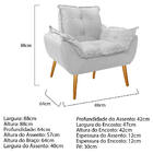 Kit Poltrona E Puff Opala Palito Corano - Amarena Móveis - Br