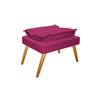 Kit Poltrona E Puff Opala Palito Mel Suede Pink - Amarena Móv