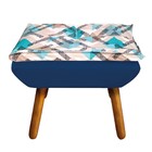 Kit Poltrona E Puff Opala Suede Com D33 Pés Palito Castanho D