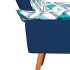 Kit Poltrona E Puff Opala Suede Com D33 Pés Palito Castanho D