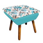 Kit Poltrona E Puff Opala Suede Com D33 Pés Palito Castanho D