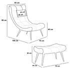 Kit Poltrona E Puff Para Sala De Estar Com Almofada E Pés Pal