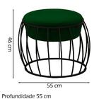 Kit Poltrona E Puff Puf Decorativo Wasse Veludo Moll