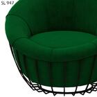 Kit Poltrona E Puff Puf Decorativo Wasse Veludo Moll