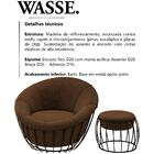 Kit Poltrona E Puff Puf Decorativo Wasse Veludo Moll