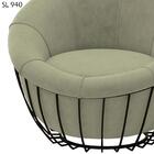 Kit Poltrona E Puff Puf Decorativo Wasse Veludo Moll