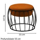 Kit Poltrona E Puff Puf Decorativo Wasse Veludo Moll