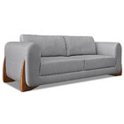 Kit Poltrona E Sofá Living 2 Lugares 1 60m Lottus Linho Grafi