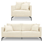 Kit Poltrona E Sofá Living 2 Lugares 1 80m Sirius Linho Pés M