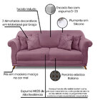 Kit Poltrona E Sofá Living 2 Lugares 1 80m Vênus Veludo Pés C