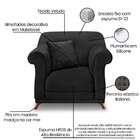 Kit Poltrona E Sofá Living 2 Lugares 1 80m Vênus Veludo Pés C