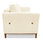 Kit Poltrona E Sofá Living 2 Lugares 1 90m Vega Linho Pés Cas