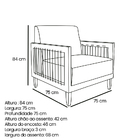 Kit Poltrona E Sofá Living 2 Lugares Marilia 1 60m Linho Base