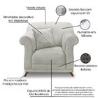 Kit Poltrona E Sofá Living 3 Lugares 2 00m Vênus Veludo Pés C