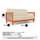 Kit Poltrona E Sofá Varanda Samoa Madeira Maciça Com Cordas N