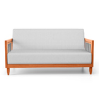 Kit Poltrona E Sofá Varanda Samoa Madeira Maciça Com Cordas N