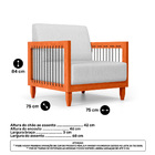 Kit Poltrona E Sofá Varanda Samoa Madeira Maciça Com Cordas N