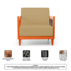 Kit Poltrona E Sofá Varanda Samoa Madeira Maciça Com Cordas N