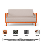 Kit Poltrona E Sofá Varanda Samoa Madeira Maciça Com Cordas N