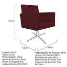 Kit Poltrona Gênesis E Puff Sofia Base Giratória De Metal Cor