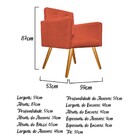 Kit Poltrona Gênesis E Puff Sofia Palito Mel Suede Terracota