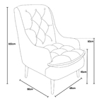 Kit Poltrona Lille E Puff Suede Amarelo - Dominic Decor