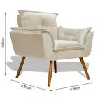 Kit Poltrona Opala Com Puff Opala - Bege Bege