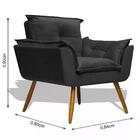 Kit Poltrona Opala Com Puff Opala - Grafite Grafite