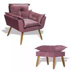 Kit Poltrona Opala Com Puff Opala - Rosê Rosê