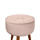 Kit Poltrona Pétala E Puff Decorativo Ariel Rose