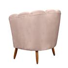 Kit Poltrona Pétala E Puff Decorativo Ariel Rose