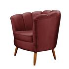 Kit Poltrona Pétala E Puff Decorativo Ariel Roxo