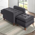 Kit Poltrona Reclinável E Puff Viena Veludo S/usb Cinza