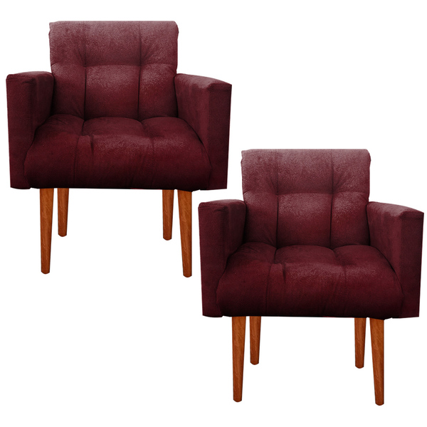 Kit Poltrona Sala De Estar Escritório Alexia Bordo