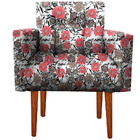 Kit Poltrona Sala De Estar Escritório Alexia Floral 50