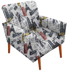 Kit Poltrona Sala De Estar Escritório Alexia Paris Vermelho