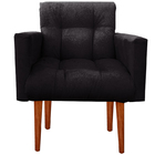 Kit Poltrona Sala De Estar Escritório Alexia Preto