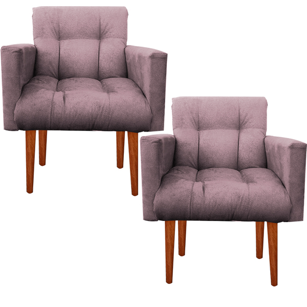 Kit Poltrona Sala De Estar Escritório Alexia Rose